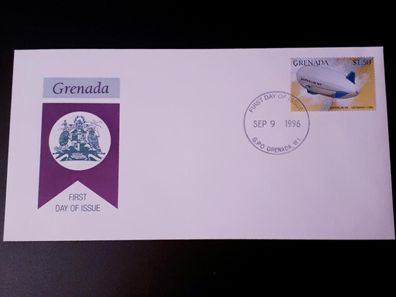 FDC First Day Cover Grenada 1996 Zeppelin NT