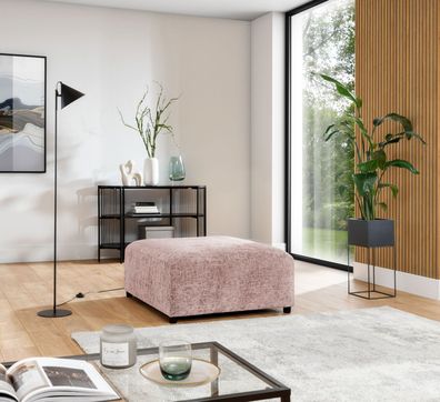 Polsterhocker Designerhocker ROMY in Stoff Enjoy Me Rosa