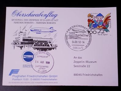 Zeppelinpost Oberschwabenflug Rundflug d. Zeppelin NT Friedrichshafen-Friedrichshafen