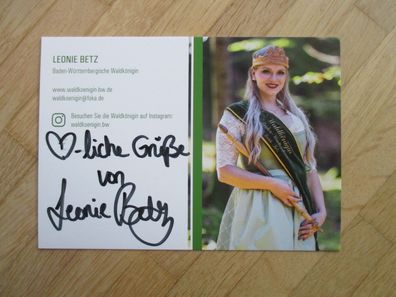 Baden-Württembergische Waldkönigin Leonie Betz - handsigniertes Autogramm!!!