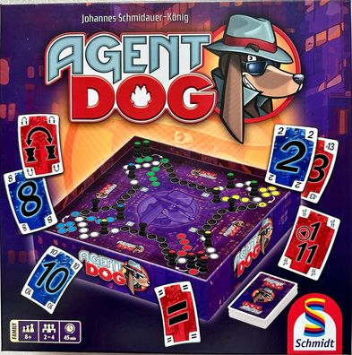 Agent Dog Schmidt Spiele Legespiel Brettspiel Kartenspiel Familienspiel 49454