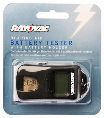 Rayovac - Tester für Hörgerätebatterien - inkl. Batterieaufbewahrungsbox