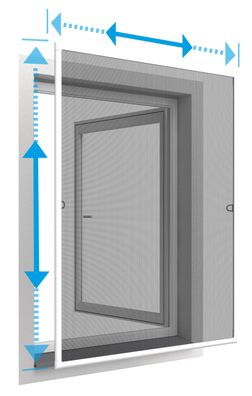 Insektenschutz FliegengitterALU-Rahmen Fenster Teleskop 100x120cm 120x140cm weiß grau