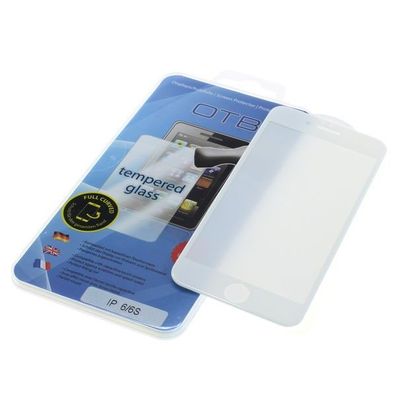 OTB - Displayschutzglas Full Cover 3D passend für Apple iPhone 6 / 6S weiß