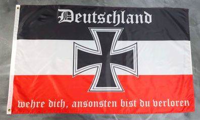 Fahne Flagge Deutsches Reich - Deutschland wehre dich - 90 x 150 cm