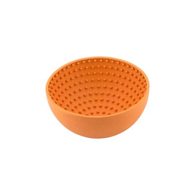 LickiMat Wobble - Schleckschale aus Naturgummi für Hunde - orange - 18 cm