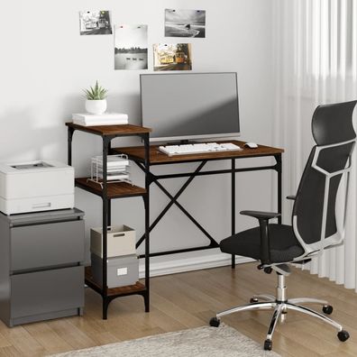 Schreibtisch mit Regal | Computertisch | Industrie-Charme | Bürotisch | 105 cm