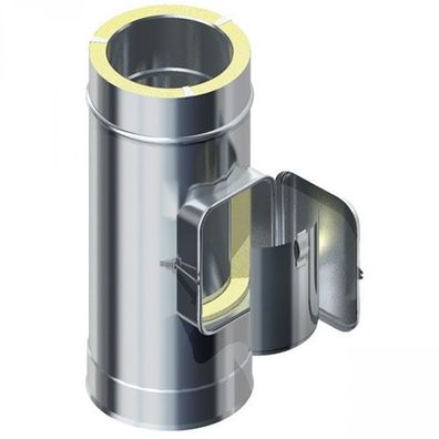 Außenkamin Reinigungsstück 150/0,5mm, mit eckiger Reinigungstür 530070401