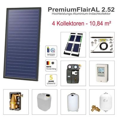 Solarbayer FlairAL Indach-Solarpaket 4 2-reihig, Gesamtfläche Brutto: 10,08 m2 411104