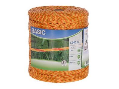 Corral - COR44833 - Polywire Basic 1000 m, yellow/orange, 3 x 0,20 mm