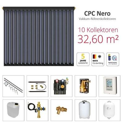 Solarbayer CPC NERO Solarpaket 10 - S Gesamtfläche Brutto: 32,60 m2 410110201