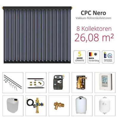Solarbayer CPC NERO Solarpaket 8 - S Gesamtfläche Brutto: 26,08 m2 410108201