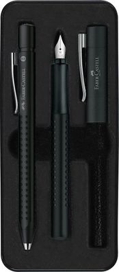 FABER Castell Grip 2011 Geschenkset Füller+Kugelschreiber schwarz 140983