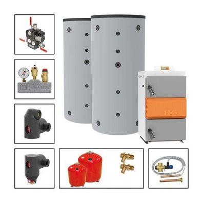 Solarbayer Holzvergaserset HVS E 25-3A Variante A (2x SLS-800) 310303002