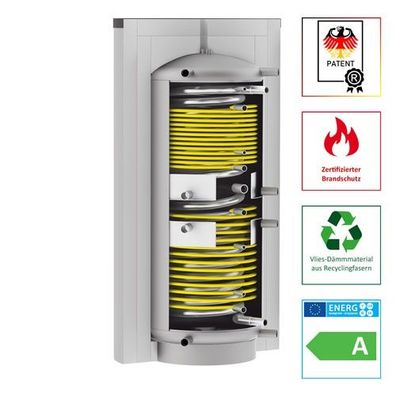 Solarbayer Hygiene-Schichtladespeicher HSK-SLS-1000-Plus, Edelstahlwellrohr 106310000