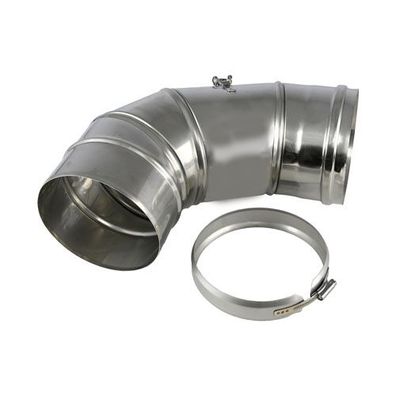 Rauchrohrbogen VA 150 - 90° inkl. Klemmband 530032400