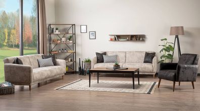 Relaxgarnitur Sofa-Set Sofagarnitur Lounge Polster Sitzgruppe Sofa Couch 6Tlg