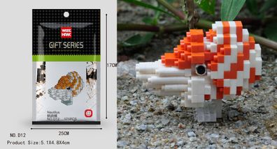 Nautilus / Perlboot Figur Bausteine Modell LNO Micro-Bricks