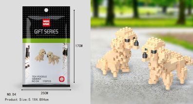 Pudel Figur Bausteine Modell LNO Micro-Bricks