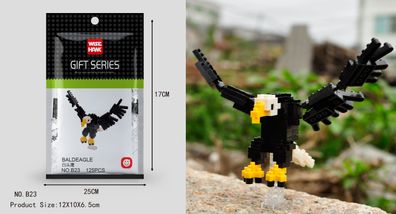 Wei§kopfadler Figur Bausteine Modell LNO Micro-Bricks