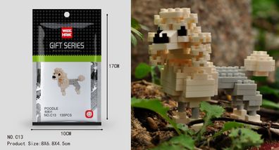 Pudel Figur Bausteine Modell LNO Micro-Bricks