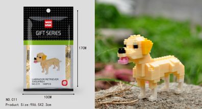 Labrador Figur Bausteine Modell LNO Micro-Bricks