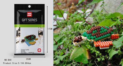 Schildkr?te Figur Bausteine Modell LNO Micro-Bricks