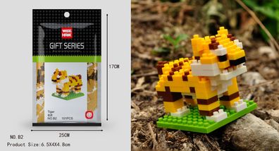 Tiger Figur Bausteine Modell LNO Micro-Bricks