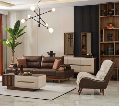 Sofaset Polstergarnitur Couchgarnitur Couch Tisch Sofalandschaft 3Tlg