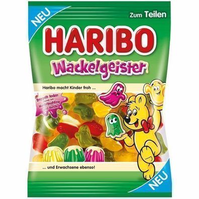 Haribo Wackelgeist Fruchtgummis 160 g - Bunte Nascherei aus Deutschland