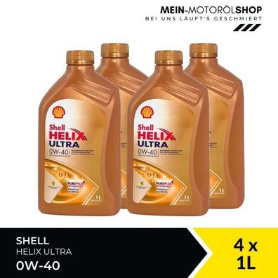 Shell Helix Ultra 0W-40 4x1 Liter