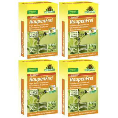 4er Set - NEUDORFF® Xentari® RaupenFrei gegen Buchsbaumzünsler & andere Raupen 4