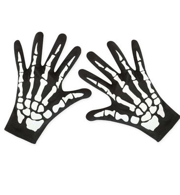 narrenwelt Skelett-handschuh schwarz Skeletthandschuh Handschuhe Skelett