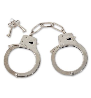 narrenwelt Metall-Handschellen inkl 2 Schlüssel Karneval Polizei Erwachsene