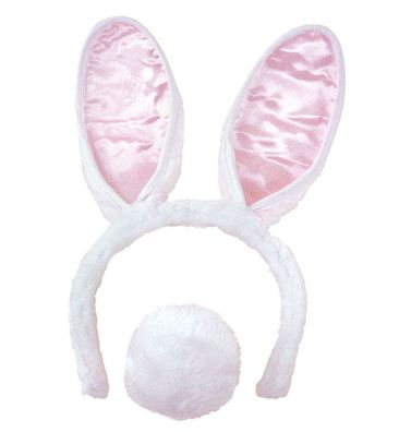 narrenwelt Bunny Hasen Set Hase Häschen Einheitsgröße Accessoires Hasenkostüm