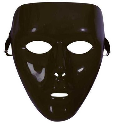 narrenwelt Maske schwarz Halloween Horrormaske Zombie Scherzartikel Accessoire