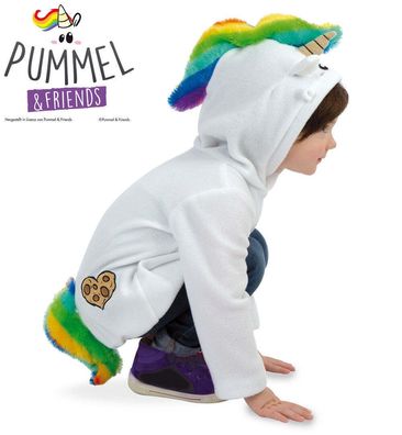 narrenwelt Hoodie Pummel Einhorn 1-tlg. Oberteil mit Kapuze Größe 98-116