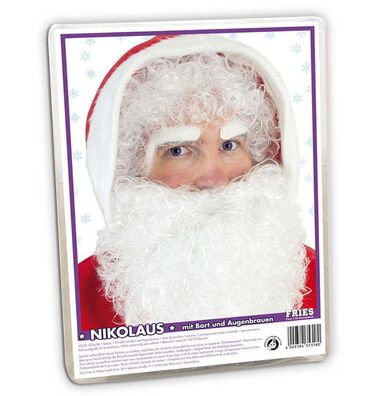 narrenwelt Nikolaus-set 4 tlg. Peruecke mit Bart und Augenbrauen