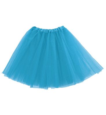 narrenwelt Kostüm Tüllrock Tutu türkis Ballett Tütü Basic Rock Adult Fasching