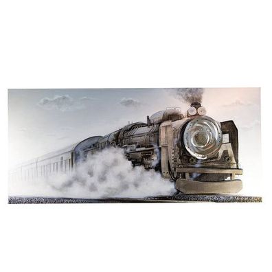 Aluminium/Leinen 3D Bild "Train" 180x80cm von Gilde Hndwerk