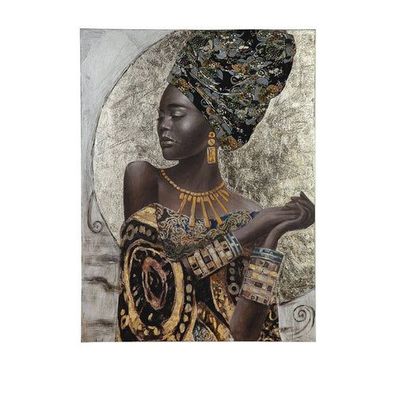 Leinwandbild Bild / Gemälde "African Lady", 3,6x90x120, von Gilde Handwerk