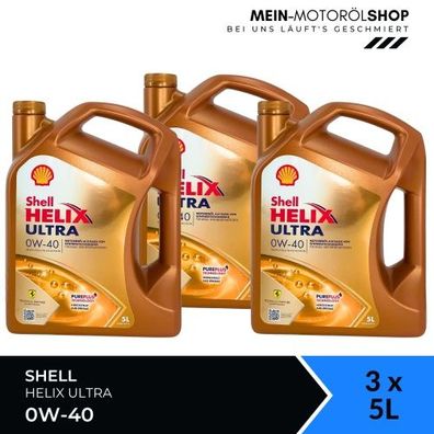 Shell Helix Ultra 0W-40 3x5 Liter