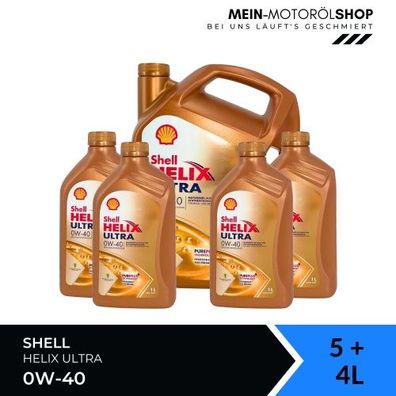 Shell Helix Ultra 0W-40 5 + 4 Liter