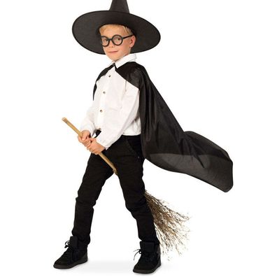 narrenwelt Kostüm Zauberlehrling Zauberer mit Hut 104 -164 Halloween Party Kinder