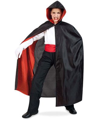 narrenwelt Kostüm Vampir Umhang Kapuze 1 tlg. Cape Horror Halloween 128-164