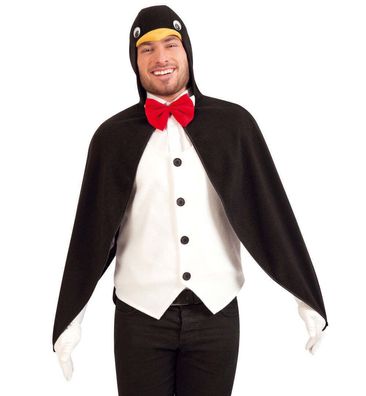 narrenwelt Kostüm Pinguin M Tierkostüm Arktis Cape Kapuzen Mottoparty Karneval