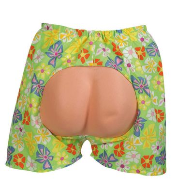 narrenwelt Kostüm Gag-Hose nackter Hintern bunt Party JGAFasching Accesssoires