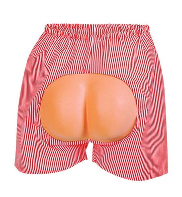 narrenwelt Kostüm Gag-Hose nackter Hintern rot/weiß Party JGA Fasching Köln