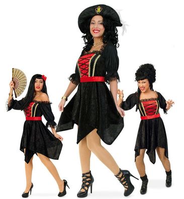 narrenwelt Kostüm Megan Damen Carmen Piratin Flamengotänzerin wandelbares Outfit