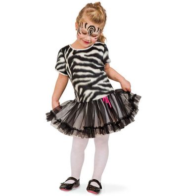 narrenwelt Kostüm Kleines Zebra Kleid Tierkostüm Tüllrock Fasching 104 + 116